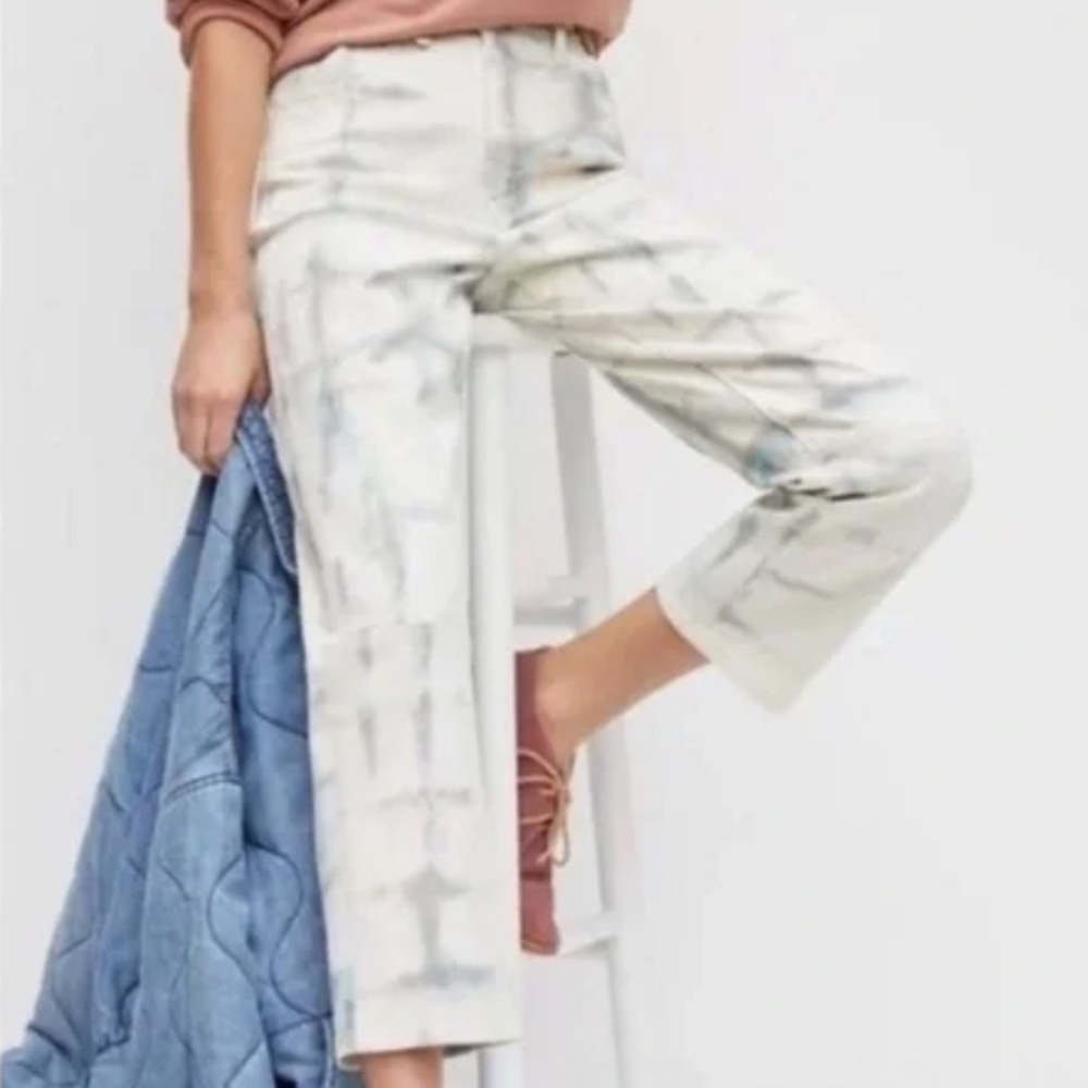 Anthropologie - PILCRO - tie dye straight leg beige jeans - Woman's 28T